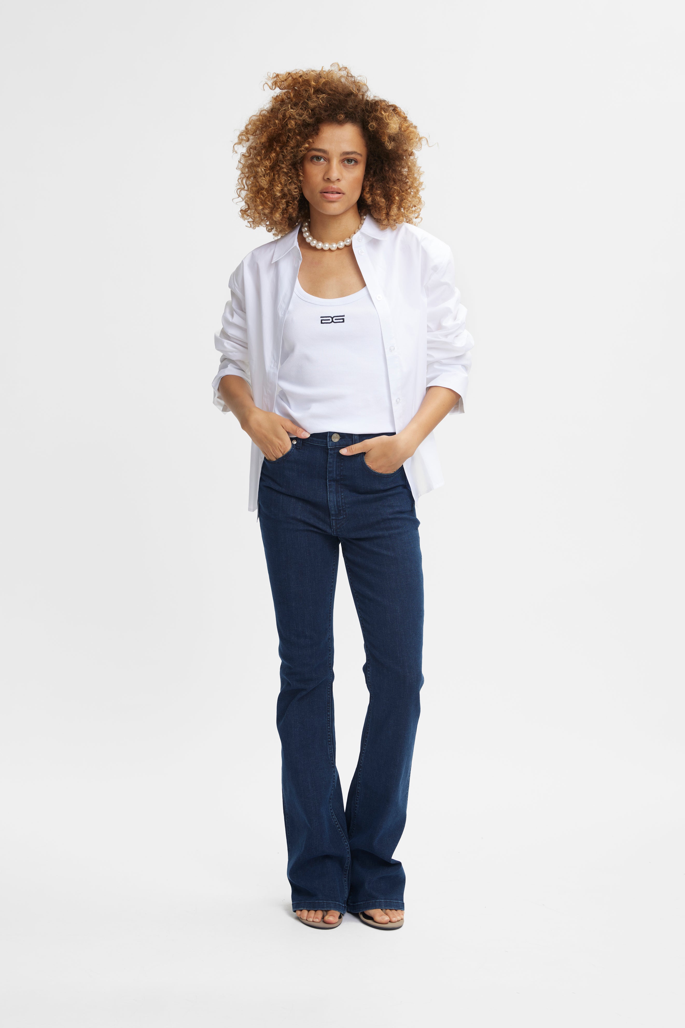 RivyGZ Flared jeans - Dark Blue Washed